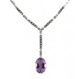 Collier "ART-DECO" - Améthyste 001