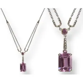 Collier "ART-DECO" - Améthyste 003