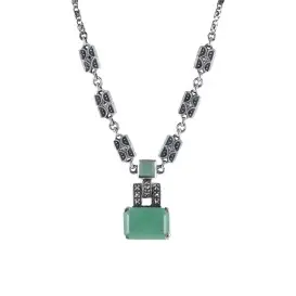 Collier "ART-DECO" - Jade 001