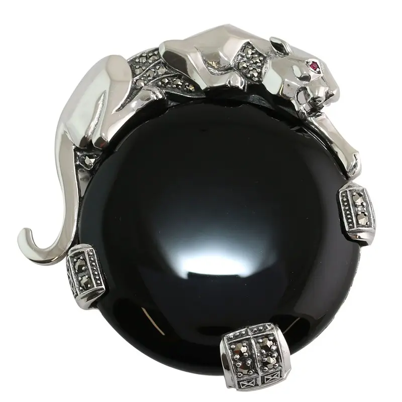 Broche "ART-DECO" - Onyx 002