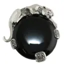 Broche "ART-DECO" - Onyx 002