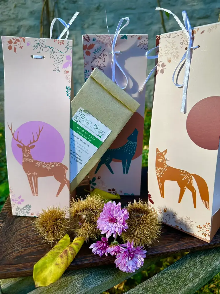 Emballage cadeau pour paquet de 100 gr : Thème automne