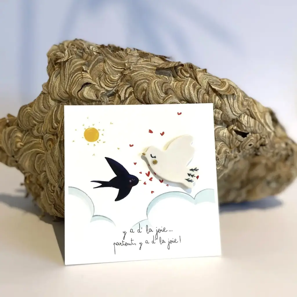 Broche "ACCROCHE-COEUR" - Y'a d'la joie