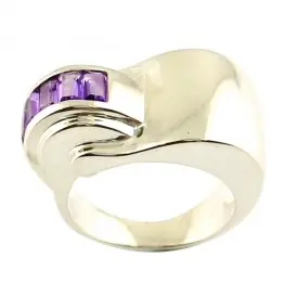 Bague "ART-DECO" - Améthyste 003
