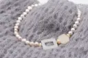Collier de perle - "Géométrie" quartz