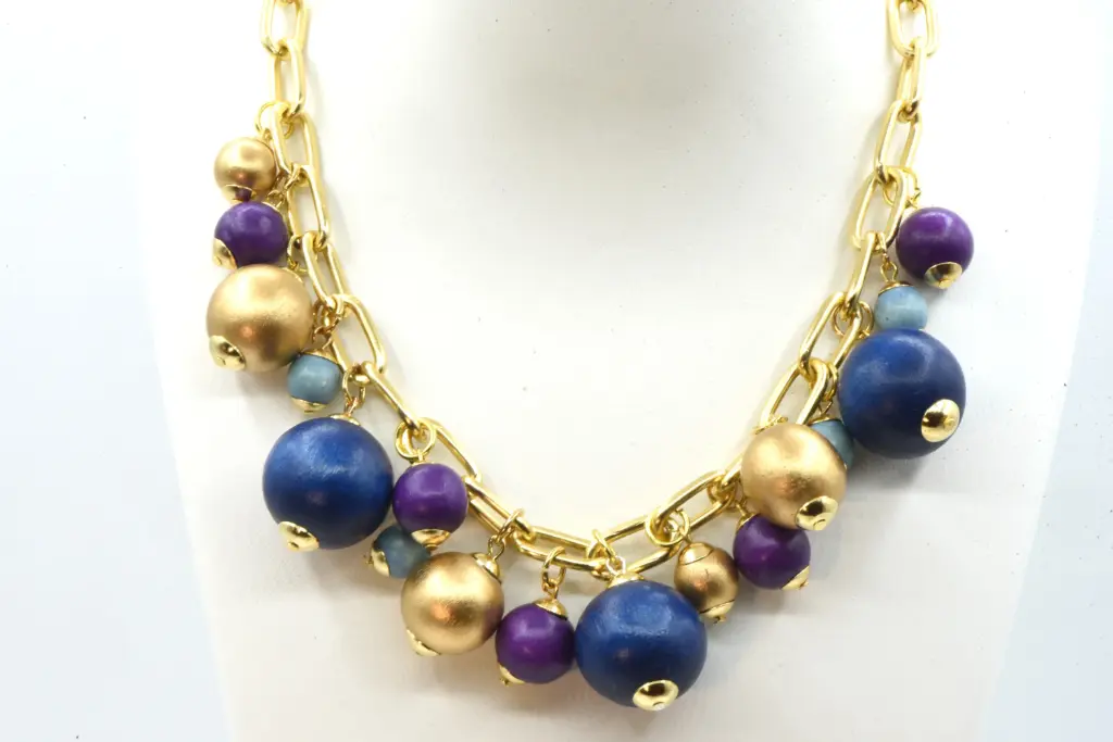 Collier "KIGUMI" - "Breloques" Mauve