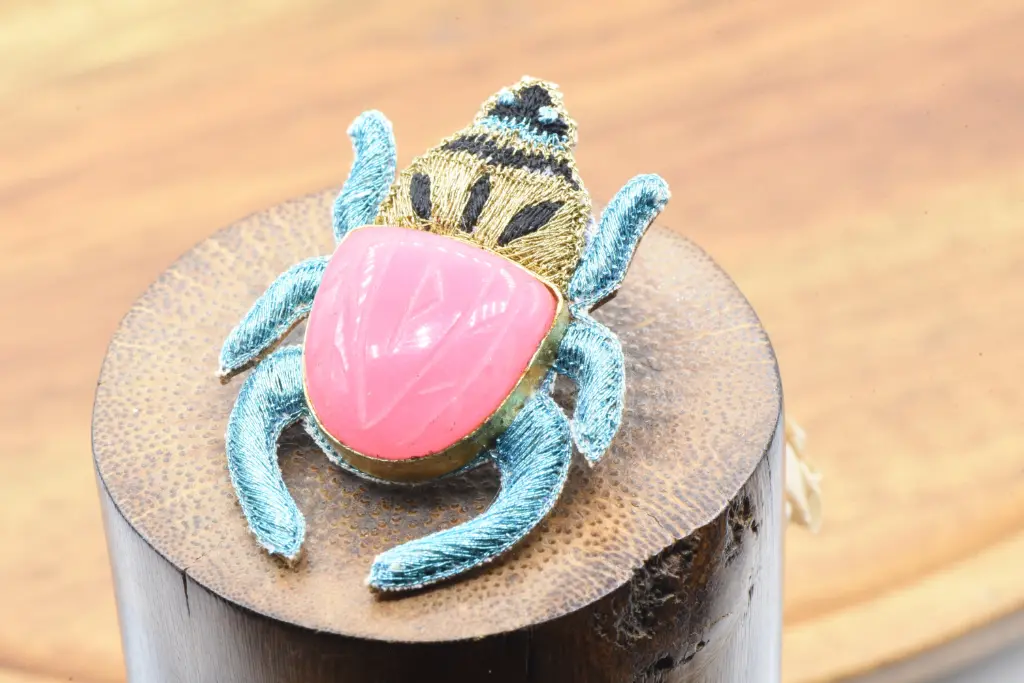 Broche "TANTRA" turquoise