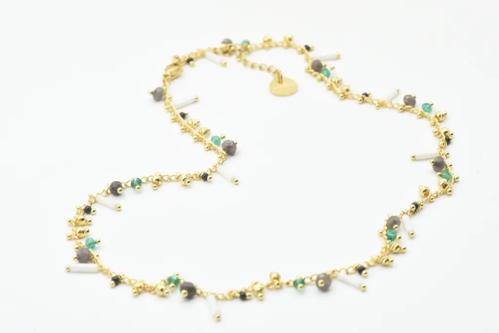 [ACACO1_GREEN] Collier LITCHI - "ACAPULCO"