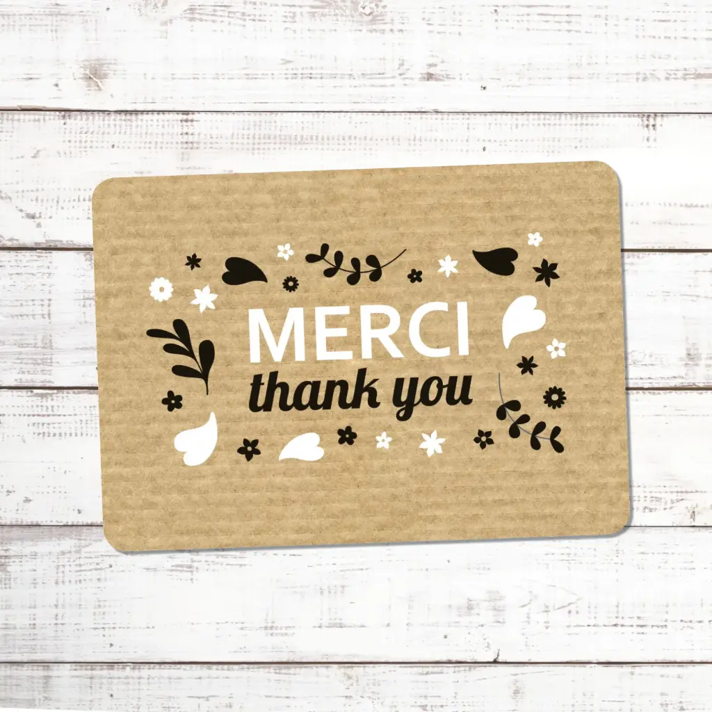 Carte Postale Pauline K. "MERCI-THANK YOU"