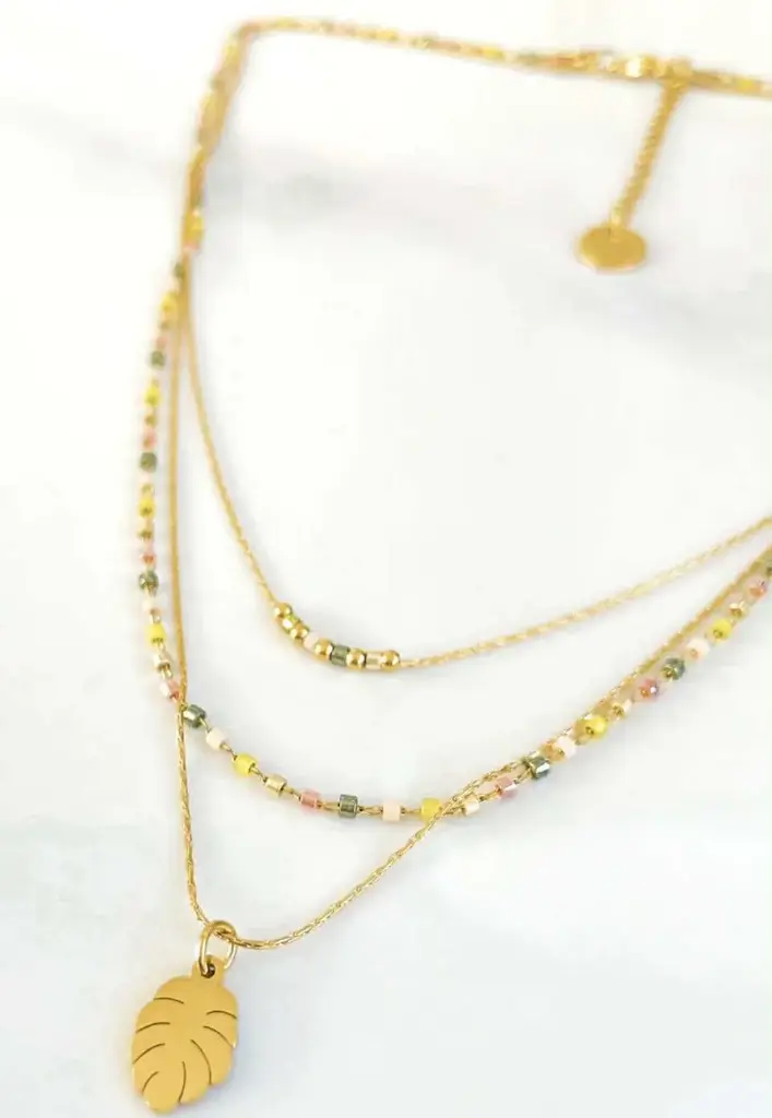 Collier LITCHI - "MIYUKI SABLE"