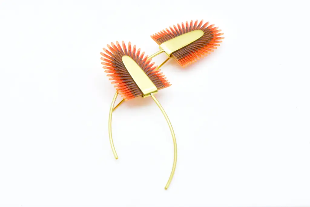 Broche "ACACIA" rouge