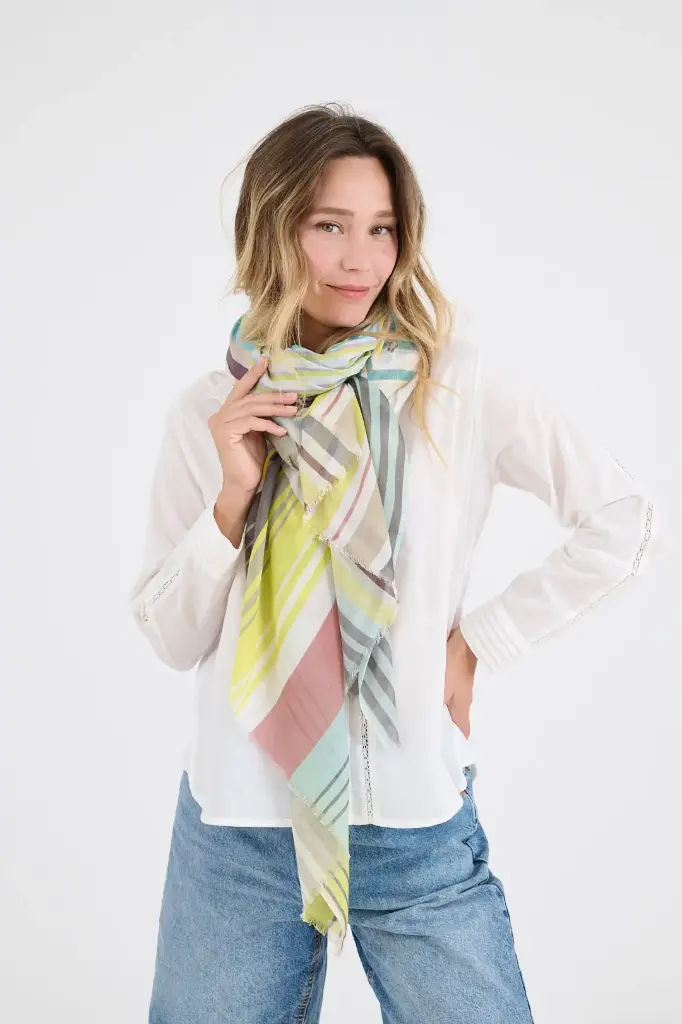 Foulard "EVA" bleu- "STORIATIPIC"