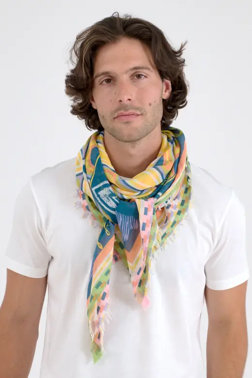 Foulard "KARYN" jaune- "STORIATIPIC"