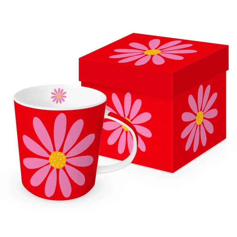 MUG "Happy Flower" red