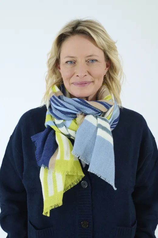 [charly bleu] Foulard "CHARLY" bleu - "STORIATIPIC"