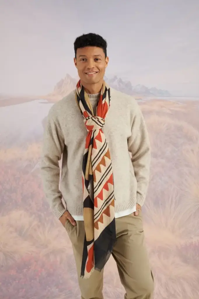 [2-25CHESS-ROUGE] Foulard "CHESS" - "STORIATIPIC" (rouge)