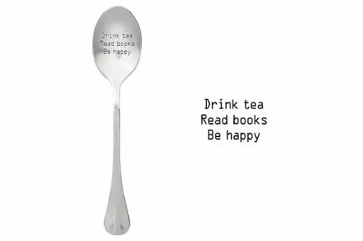 [5894048] Message Spoon - "Drink tea, read books, be happy"