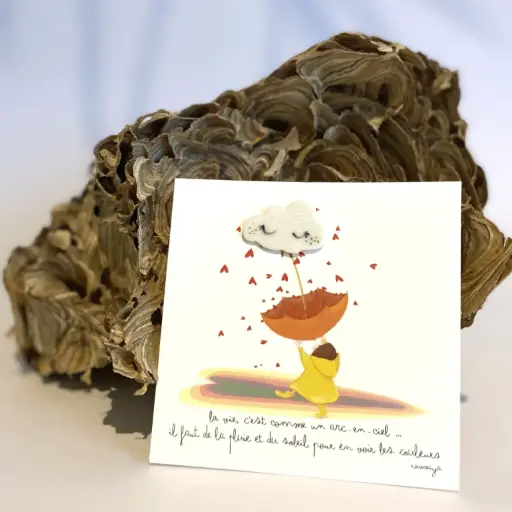 Broche "ACCROCHE-COEUR" - La pluie et la soleil