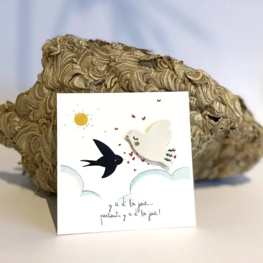 Broche "ACCROCHE-COEUR" - Y'a d'la joie