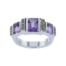 Bague "ART-DECO" - Améthyste 002