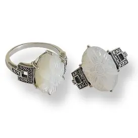 Bague "ART-DECO" - Nacre