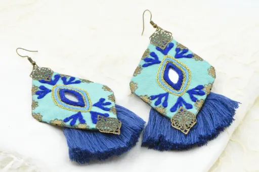 B.O. "MIM" Maryam Moqise - gd losange turquoise