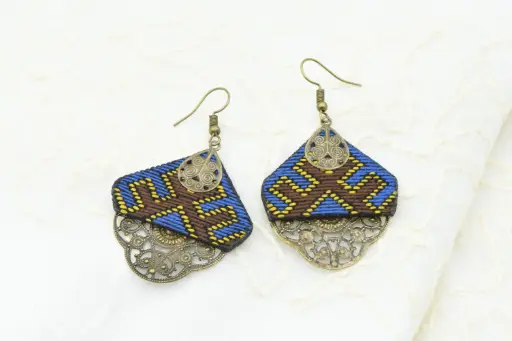 B.O. "MIM" Maryam Moqise pte losange bleu