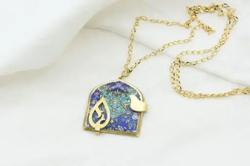 Pendentif sur chaîne "YALDA" SIIN bleu