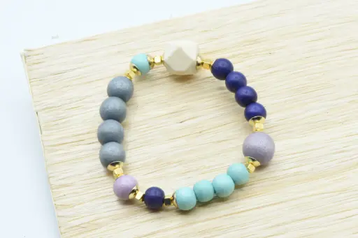 Bracelet "KIGUMI" Bleu-Turquoise