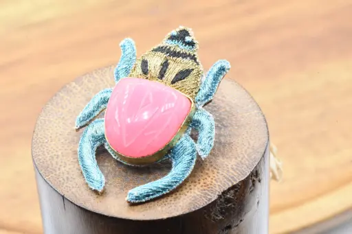 Broche "TANTRA" turquoise