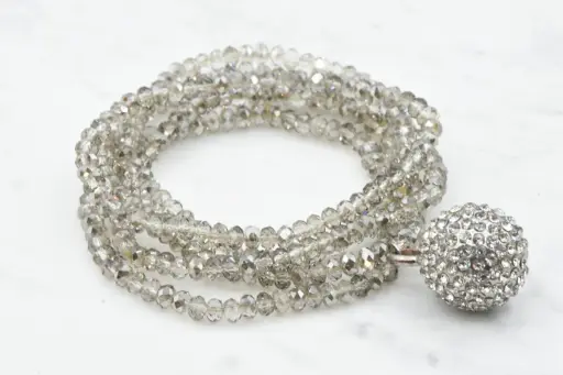 Bracelet verre faceté "Up-cycling"