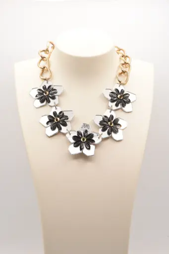 Collier résine "Up-cycling" mirroir