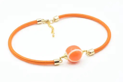 Collier résine "REBEL" orange