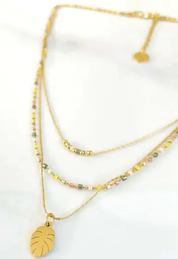 Collier LITCHI - "MIYUKI SABLE"