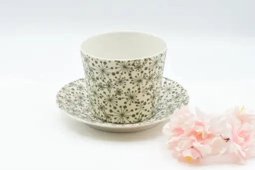 Tasse japonaise (avec sous-tasse) "FLEUR"