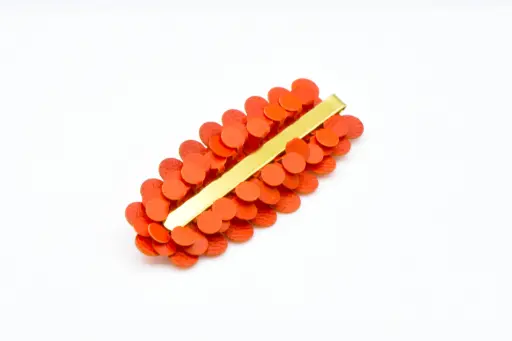 Broche "POMPON" rouge