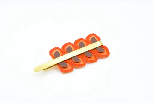 Broche "SABAL" rouge (grande)