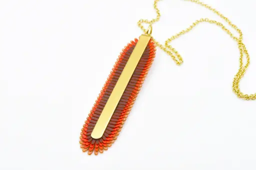 Sautoir "ARECA" rouge