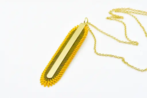 Sautoir "ARECA" jaune