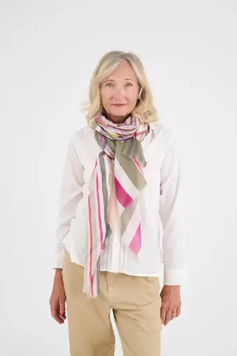 Foulard "EVA" rose- "STORIATIPIC"