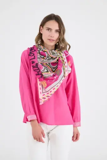 Foulard "KARYN" fuschia- "STORIATIPIC"
