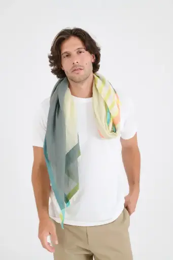 Foulard "LENI" gris - "STORIATIPIC"