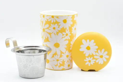 [TV80045-bis] Tisanière "DAISY" jaune