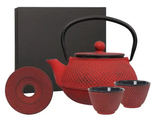 Service à thé "ARARE" rouge