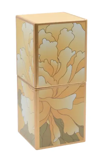 Boîte à thé "PIVOINE" jaune