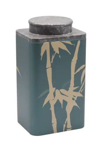Boîte à thé "CHINA" bambou vert